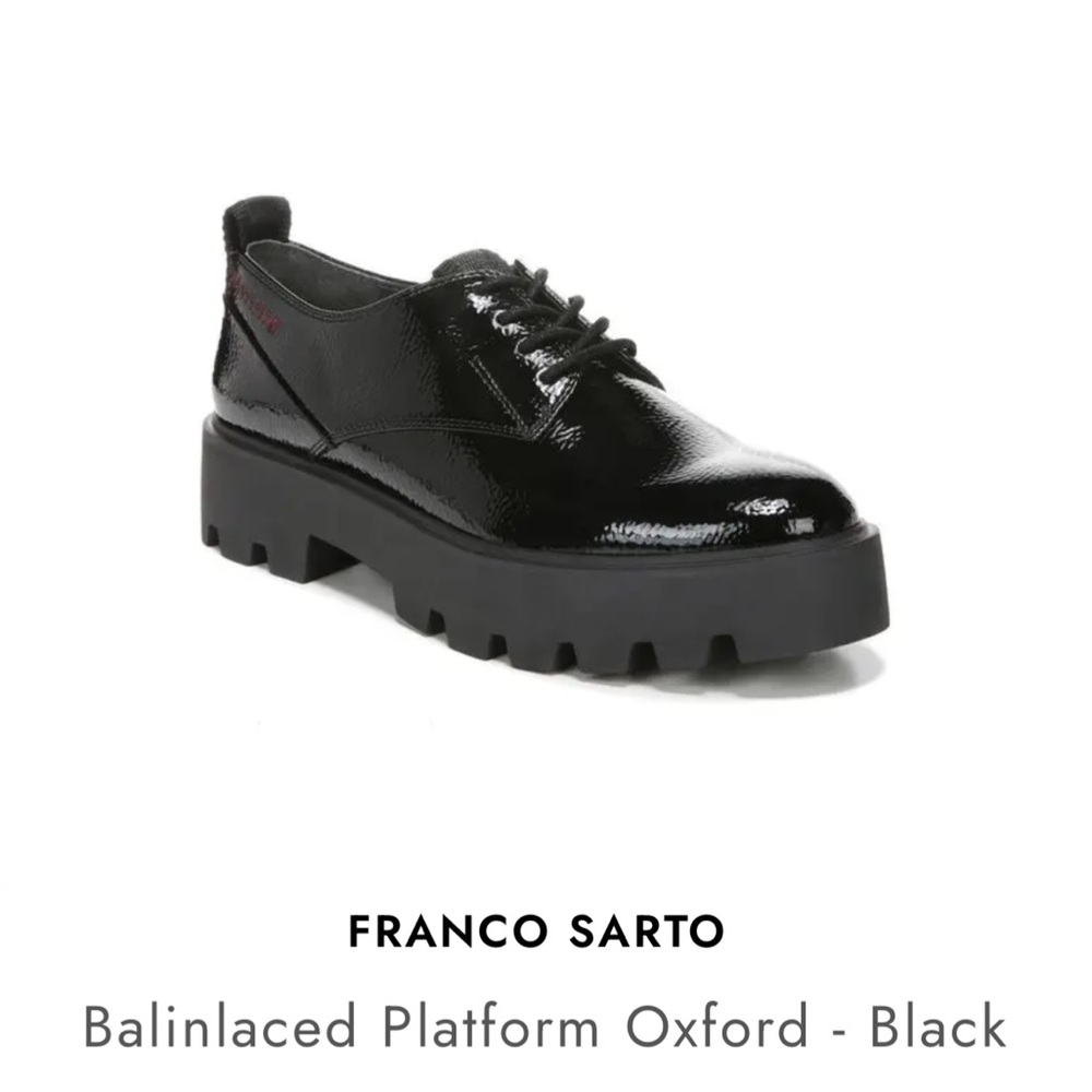 FRANCO SARTO | Balinlaced Platform Oxford - Black